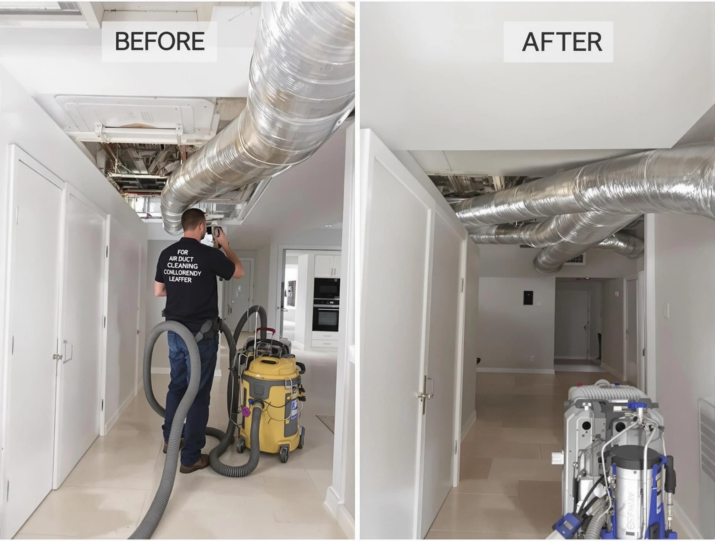 Spencer Air Duct Cleaning professional performing thorough air duct cleaning in Spencer