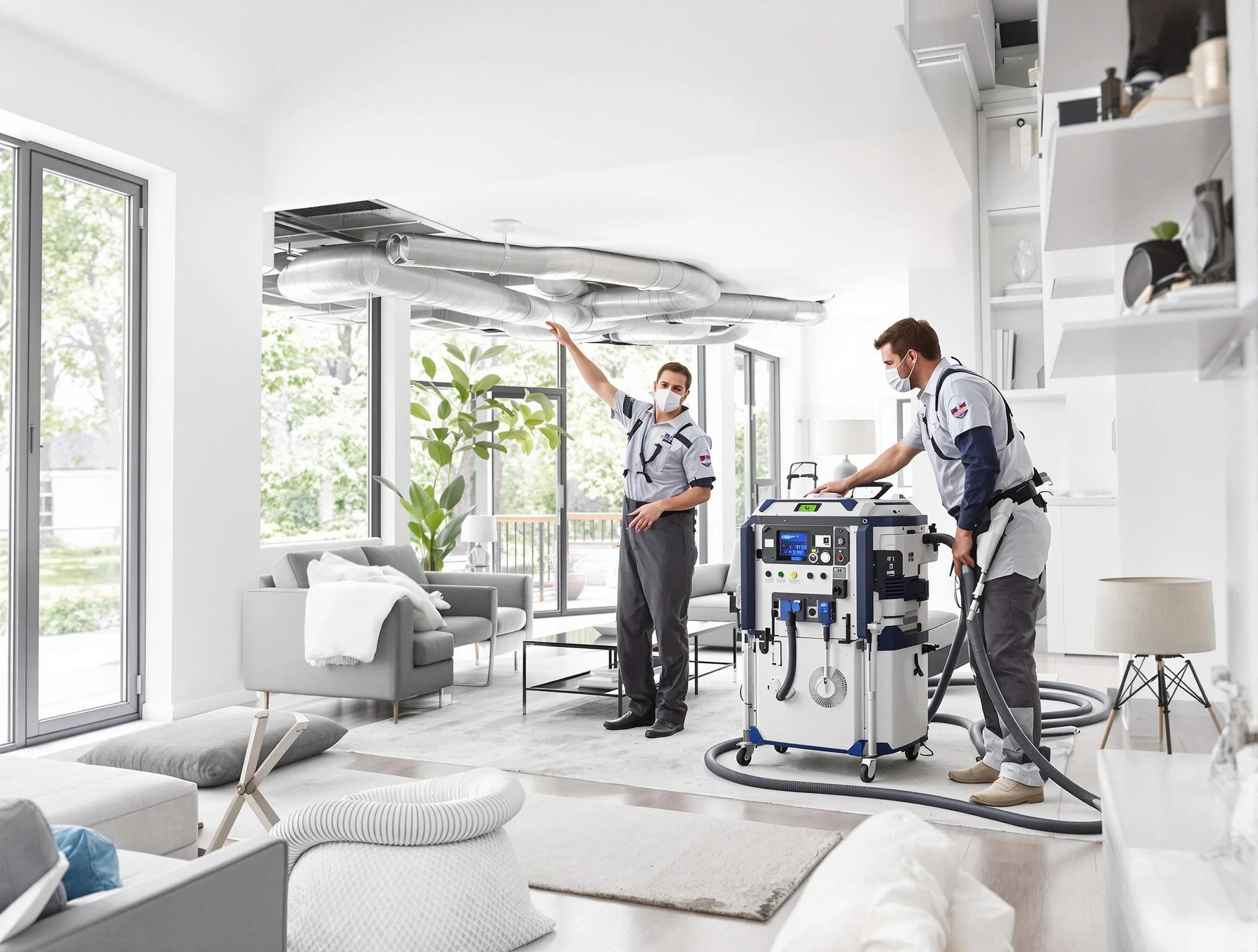 Spencer Air Duct Cleaning professional conducting pure air duct cleaning with state-of-the-art equipment in Spencer