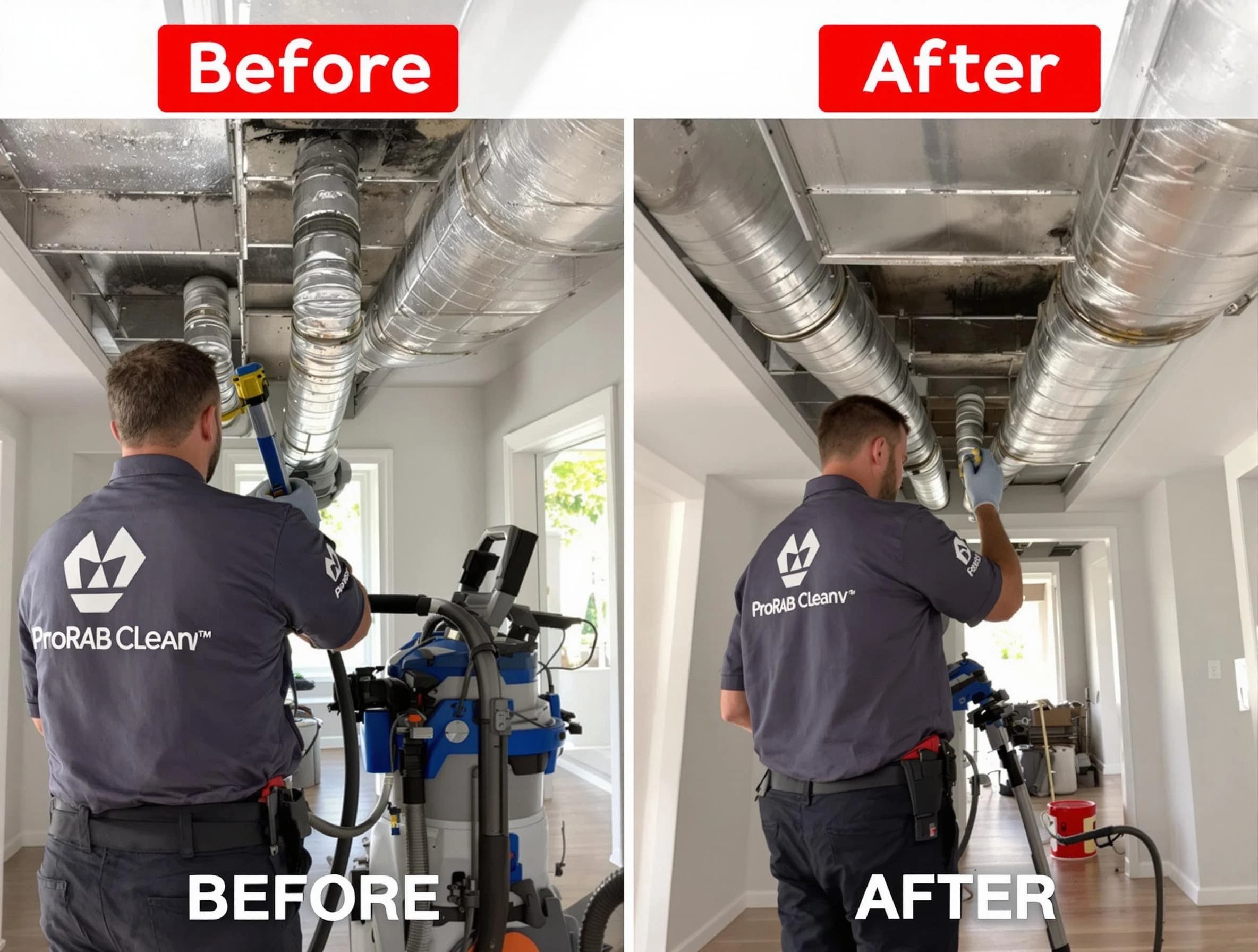 Spencer Air Duct Cleaning expert performing thorough residential duct cleaning in a Spencer home