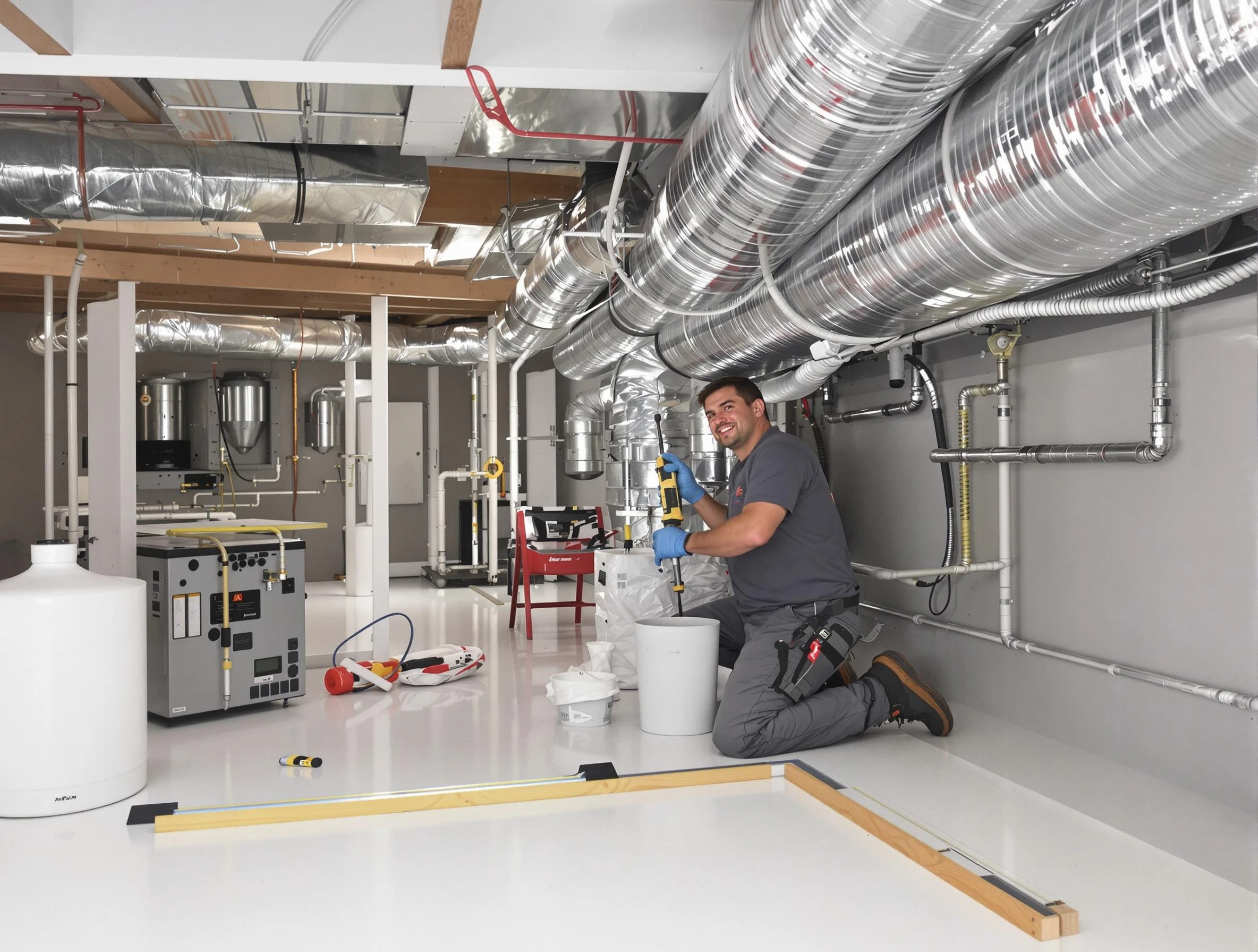 Professional duct sealing service by Spencer Air Duct Cleaning in Spencer