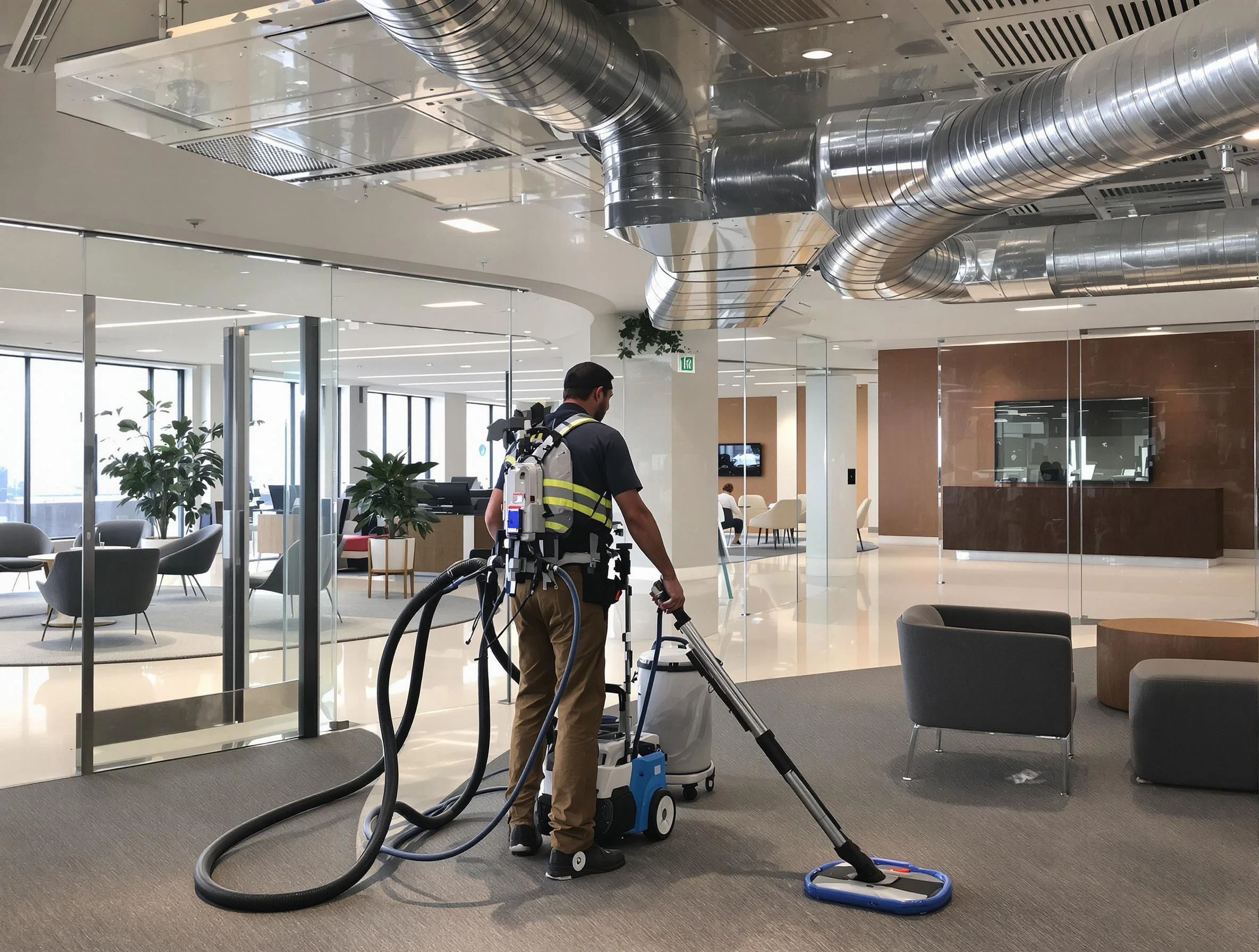 Commercial duct cleaning service by Spencer Air Duct Cleaning in Spencer